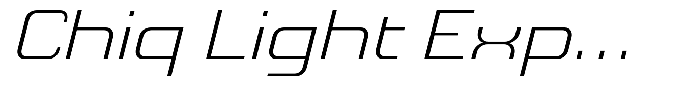 Chiq Light Expanded Italic